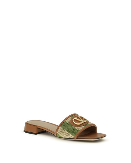 Multicolor Viscose Flat Sandals