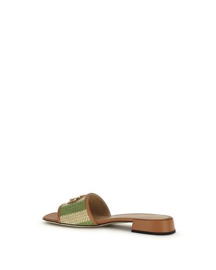 Multicolor Viscose Flat Sandals