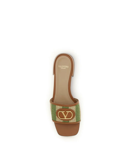 Multicolor Viscose Flat Sandals