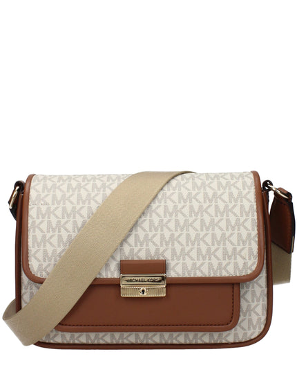 Beige Fabric Crossbody Bag