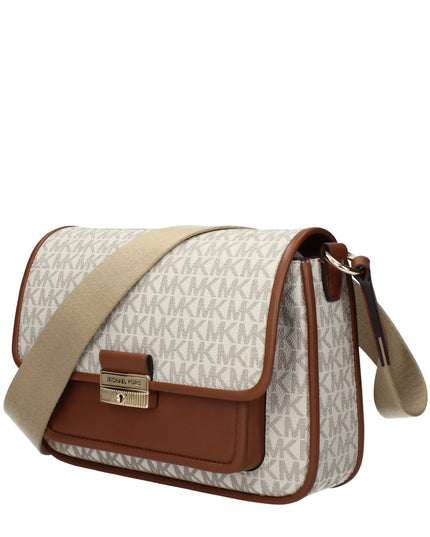 Beige Fabric Crossbody Bag