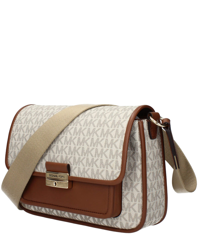Beige Fabric Crossbody Bag