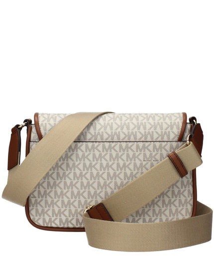 Beige Fabric Crossbody Bag