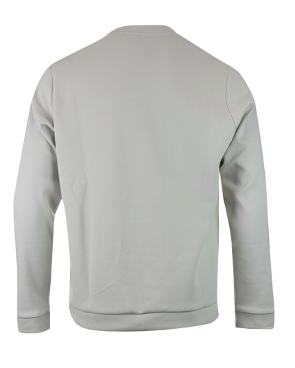 Beige Cotton Round Neck Sweatshirt
