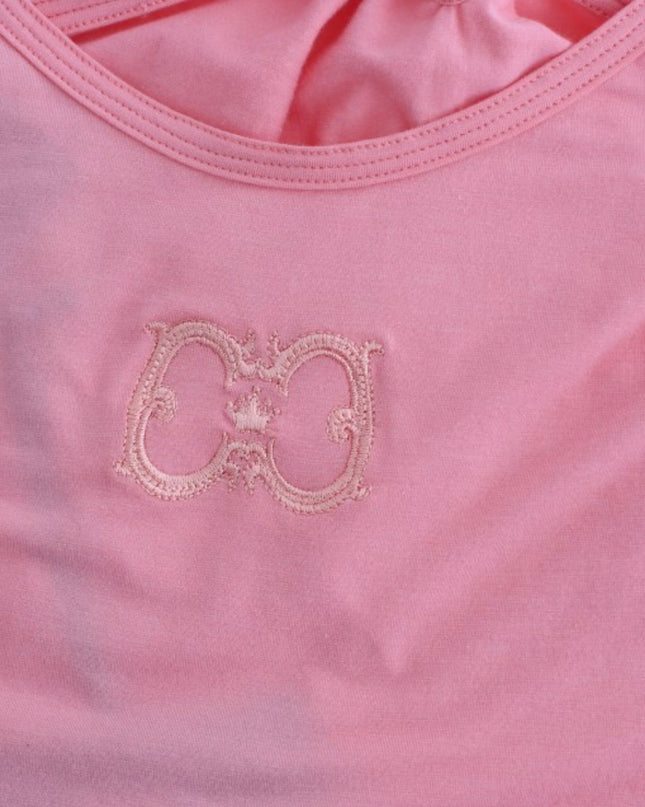 Pink cotton tank top