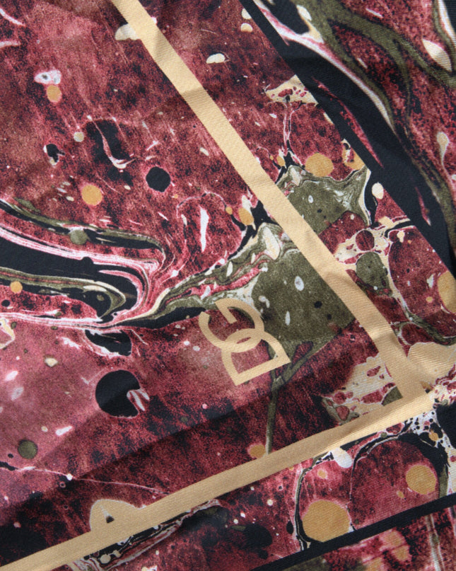 Multicolor Button Down Silk Shirt