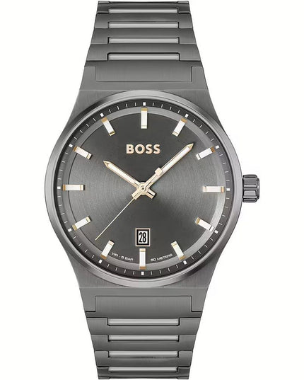 Gray Stainless Steel Dress Watch