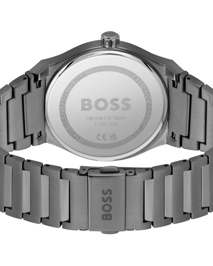Gray Stainless Steel Dress Watch