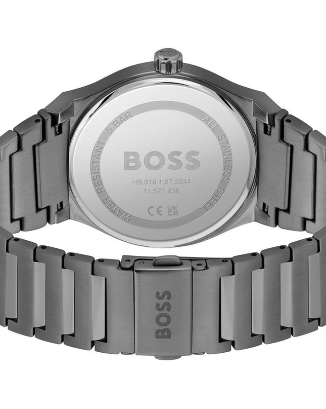 Gray Stainless Steel Dress Watch