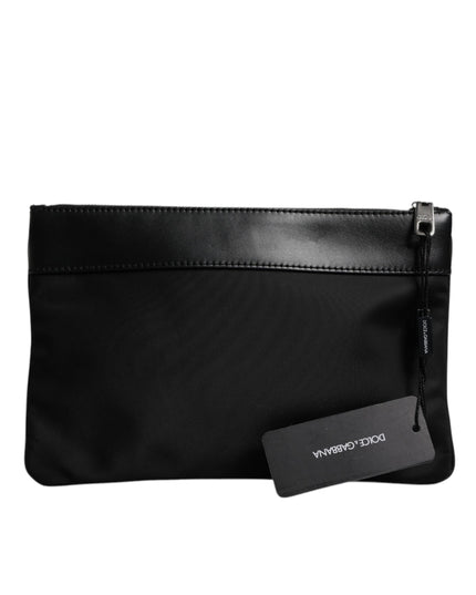 Multicolor Leopard Jacquard Print Logo Plaque Pouch Bag