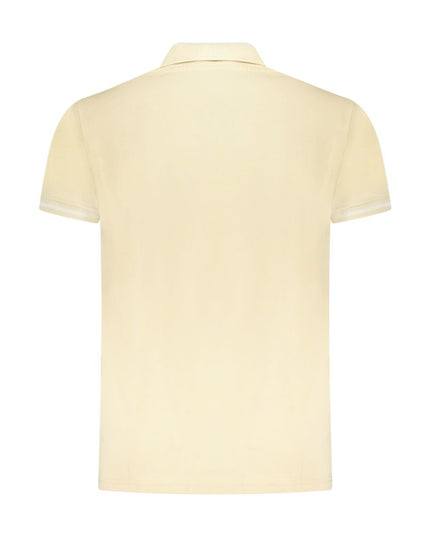 Beige Cotton Men Polo Shirt