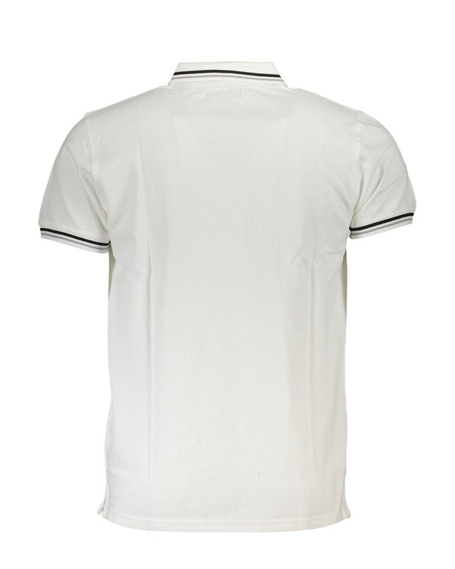 White Cotton Men Polo Shirt