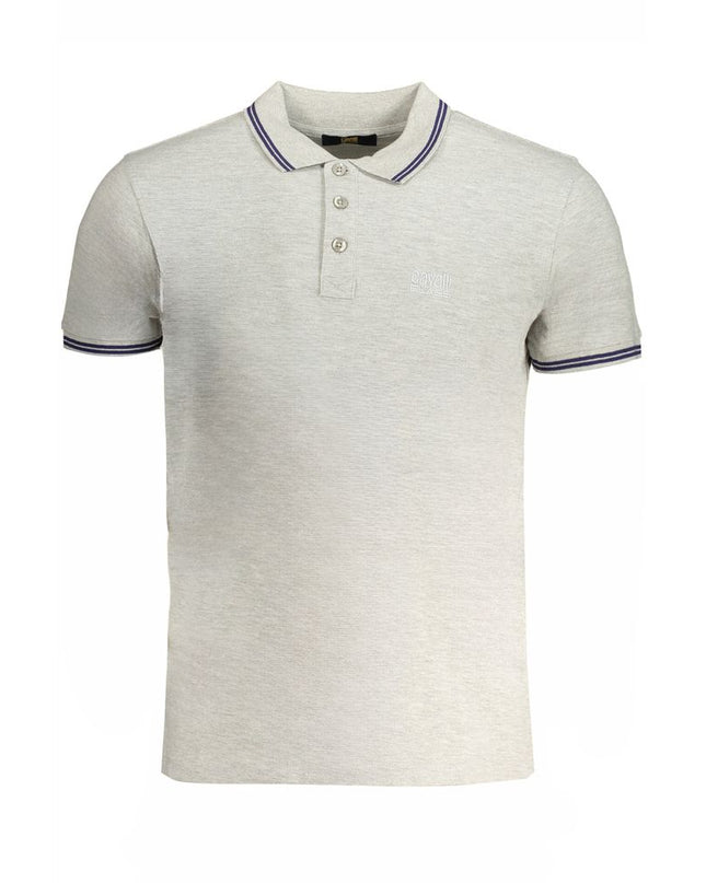 Grigio Cotton Men Polo Shirt