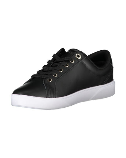 Black Leather Women Sneaker