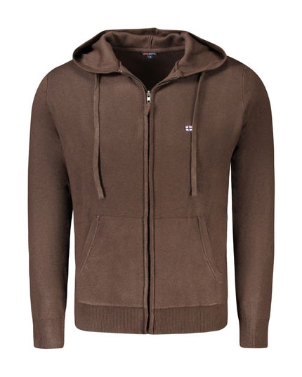 Marrone Poliammide Men's Cardigan