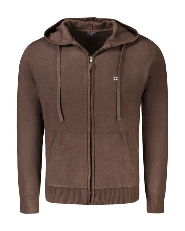 Marrone Poliammide Men's Cardigan
