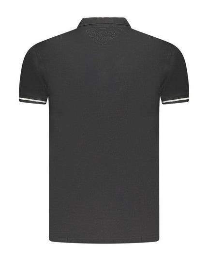 Black Cotton Men Polo