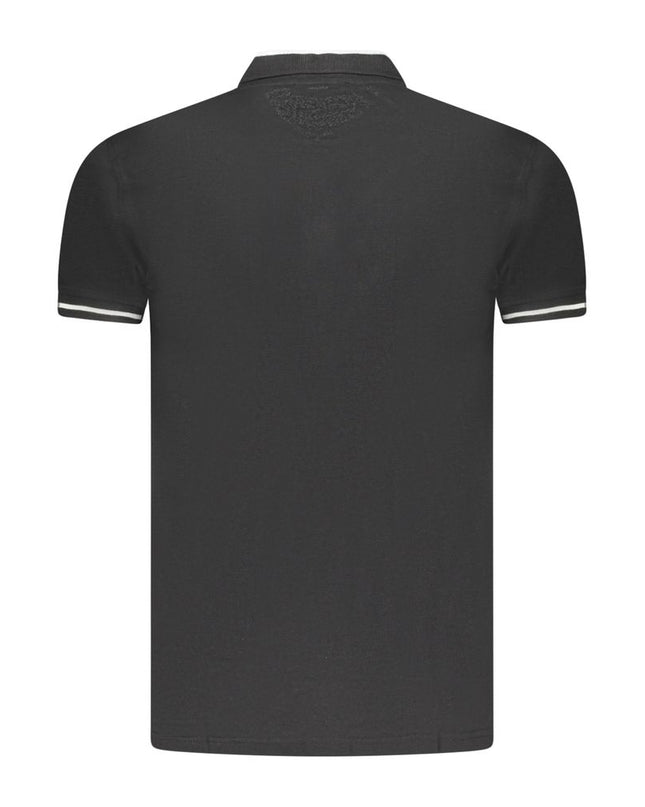 Black Cotton Men Polo