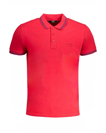 Red Cotton Men Polo Shirt