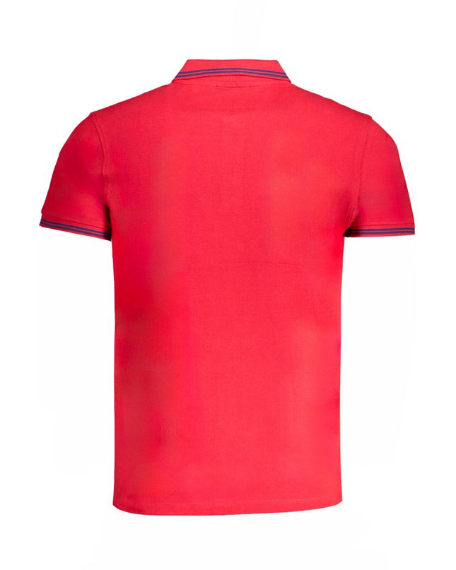 Red Cotton Men Polo Shirt