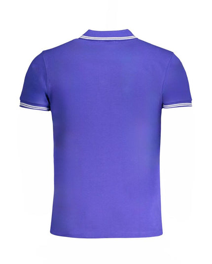 Blue Cotton Men's Polo Shirt