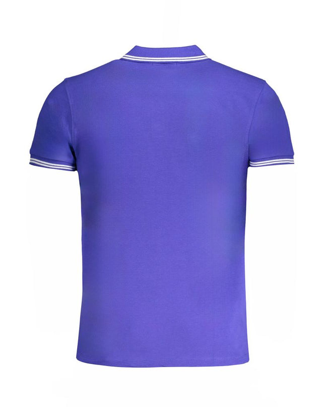 Blue Cotton Men's Polo Shirt