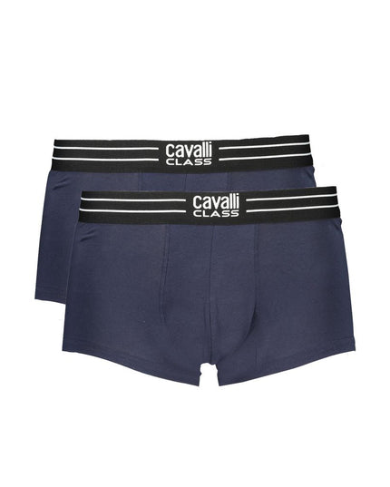 Blue Cotton Men Boxer