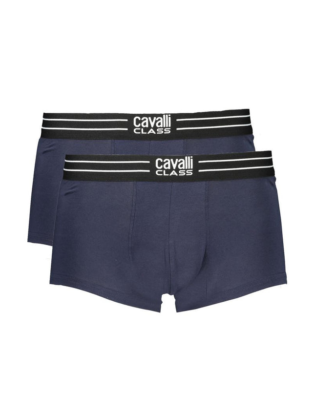 Blue Cotton Men Boxer