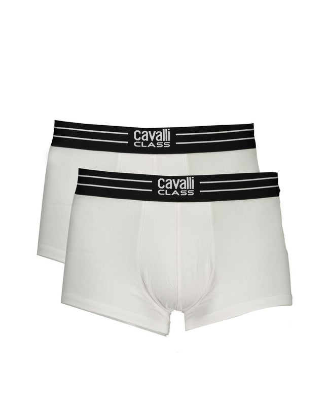 White Cotton Men's Boxer Briefs