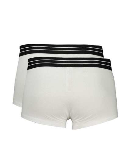 White Cotton Men's Boxer Briefs