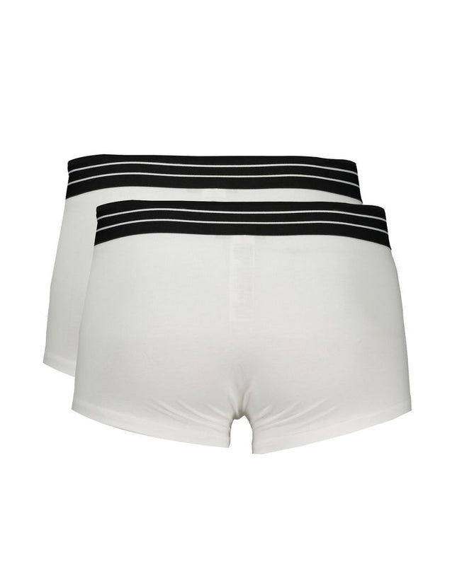 White Cotton Men's Boxer Briefs