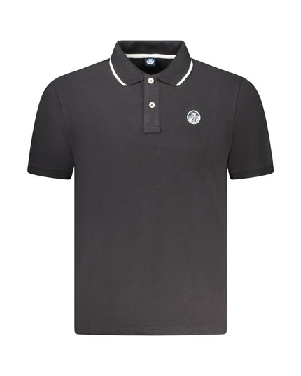 Black Cotton Mens Polo Shirt