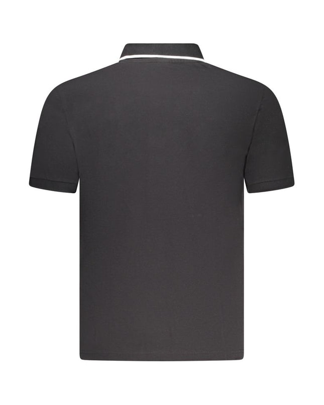 Black Cotton Mens Polo Shirt