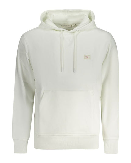 White Cotton Men's Hooded Sweatshirt