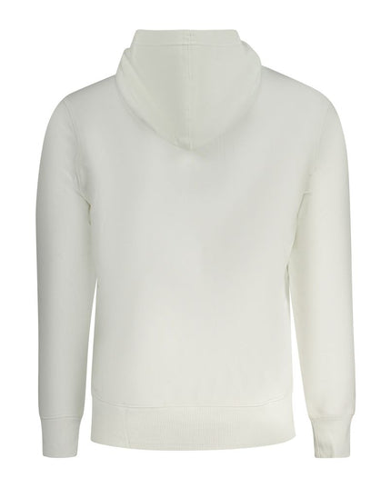 White Cotton Men's Hooded Sweatshirt