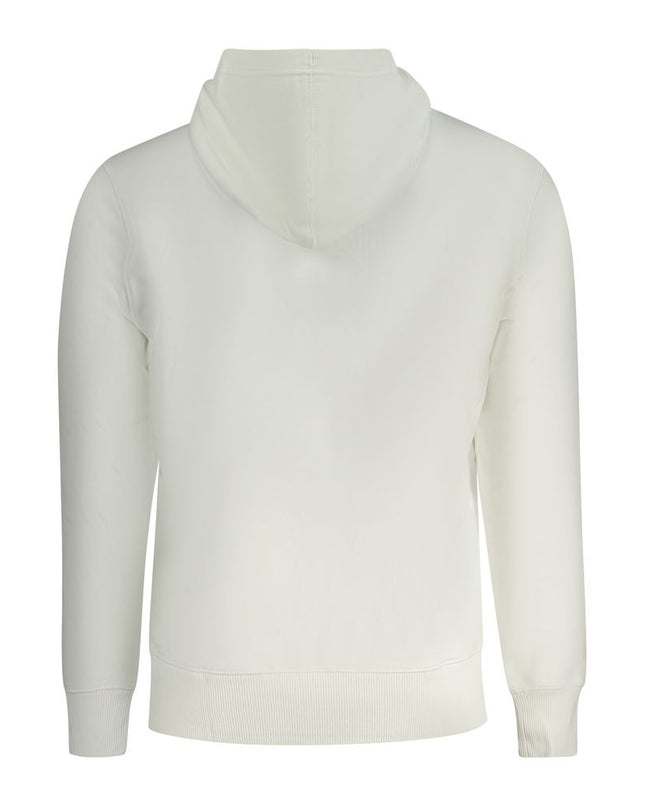 White Cotton Men's Hooded Sweatshirt