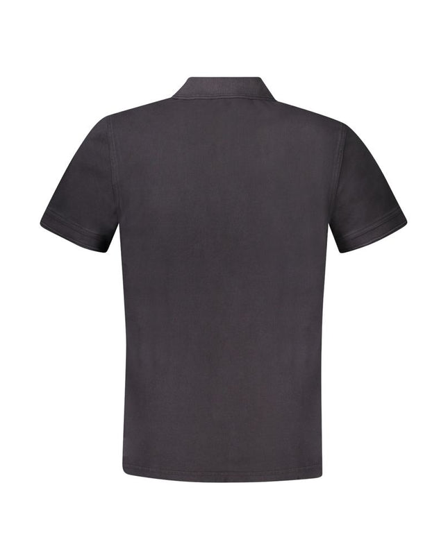 Black Cotton Men Polo