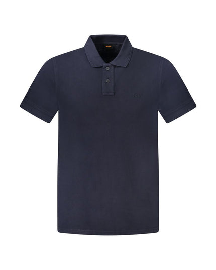 Blu Cotone Uomo Polo