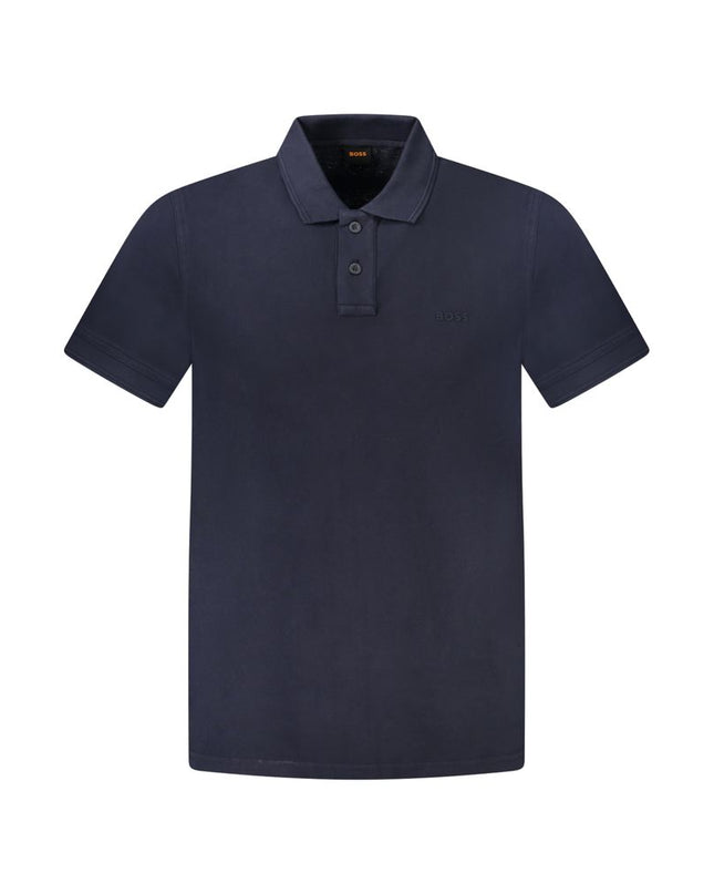 Blu Cotone Uomo Polo