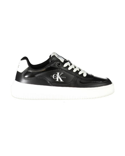 Black Polyurethane Women Sneaker