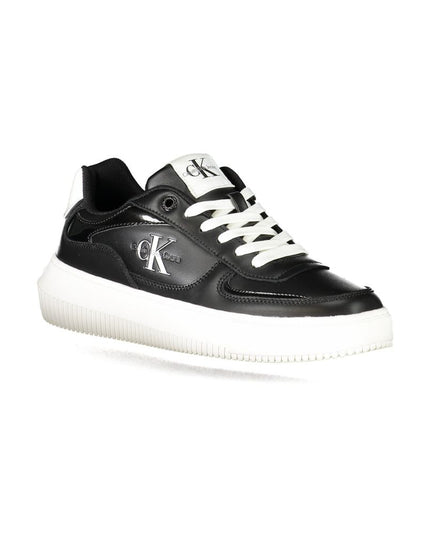 Black Polyurethane Women Sneaker