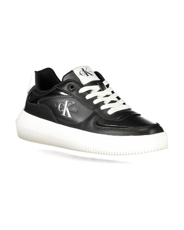 Black Polyurethane Women Sneaker