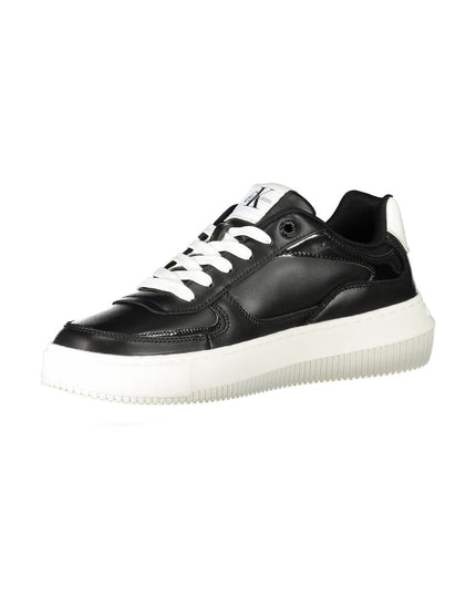 Black Polyurethane Women Sneaker