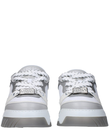 White Leather Chunky Sneakers