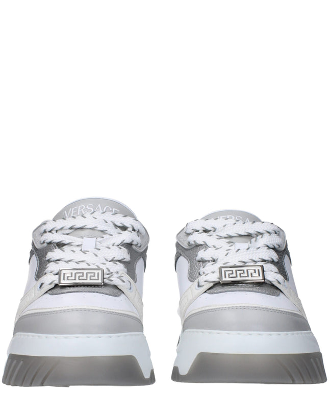 White Leather Chunky Sneakers