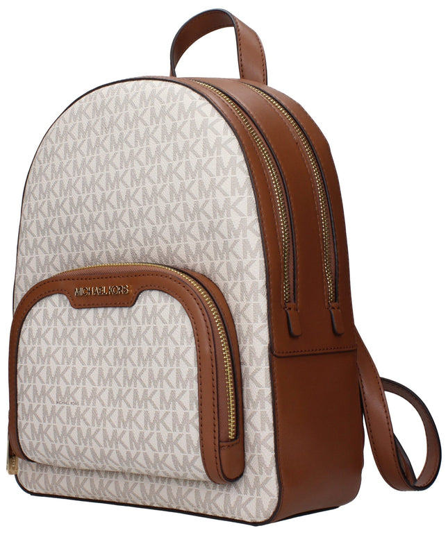 Beige Fabric Backpack