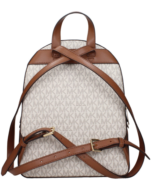 Beige Fabric Backpack
