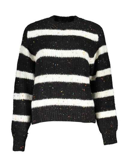 Black Acrylic Women Sweater Turtleneck