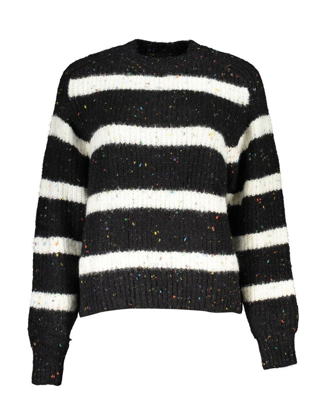 Black Acrylic Women Sweater Turtleneck