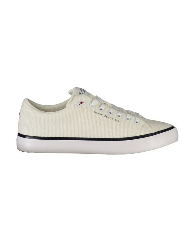 Bianco Polyester Men Sneaker